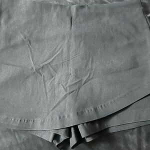 Grey Women's Skort - Solid Layered Design